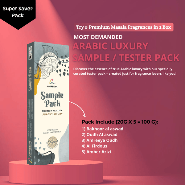 Amreeya Masala Incense Sticks – Premium Incense Sample Pack Collection - Fragrances Sample Pack