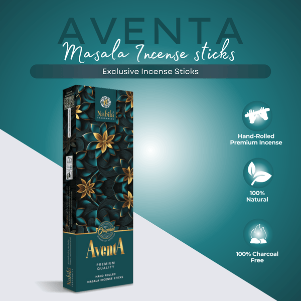 Amreeya The Illuminé Collection Pack of 5 | Luxury Hand-Rolled Masala Incense Sticks and Backflow Cone Holder for Diwali