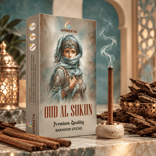 Amreeya Oud Al Sukun Bakhoor Bambooless Dhoop Sticks - 50 Grm