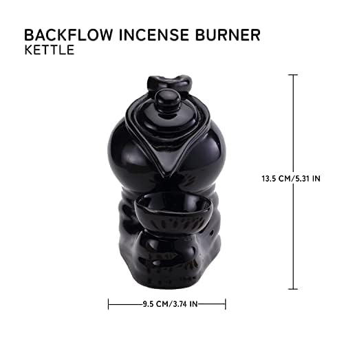 Amreeya Backflow Incense Cone Holder with Incense Cones - Tea-Kettle Design