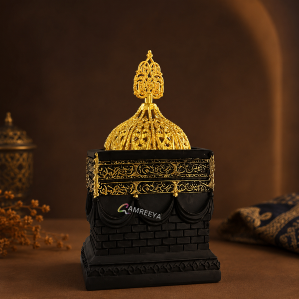 Imported Premium Ceramic Holy Kaaba Bakhoor Burner – Luxury Kaaba Inspired Arabic Incense Burner | Premium Oud & Bakhoor Burner for Home Décor