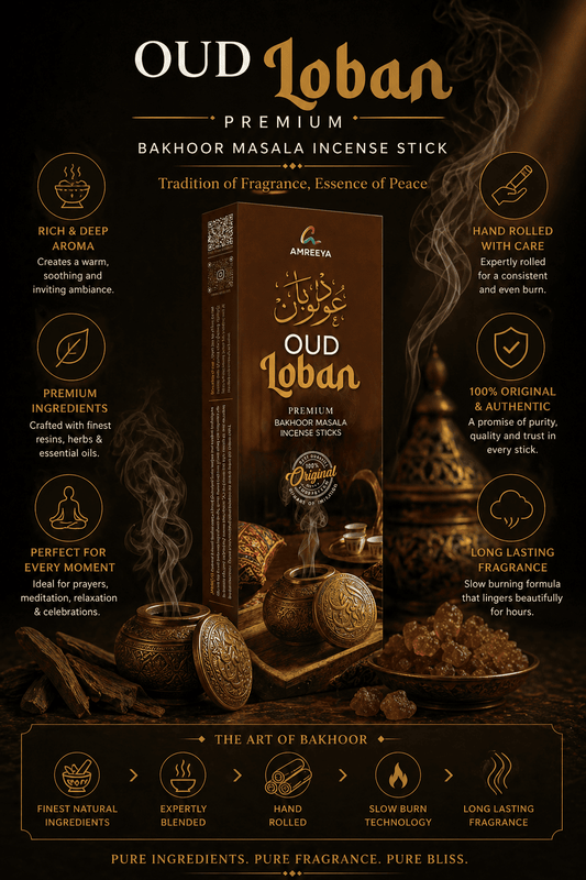 Oud Loban Bakhoor Masala Incense Sticks – Premium Resin & Oud Natural Agarbatti - 50Grm