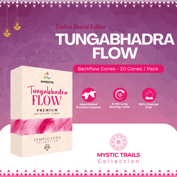 Amreeya Mystic Trails Collection – Tungabhadra Flow Backflow Cones  - 20 Cones