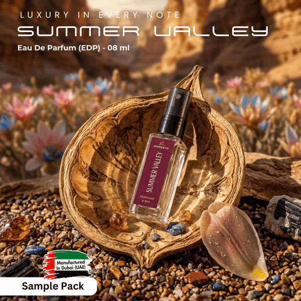 AMREEYA Summer Valley Perfume 8ml | Premium Eau De Parfum Sample Pack | Fresh Long Lasting Luxury Fragrance - 8ml