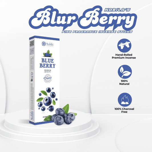 Nabila Blueberry Bliss Fine Fragrance Incense Sticks - 90 Grm