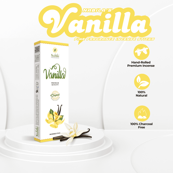 Nabila Vanilla Harmony Fine Fragrance Incense Sticks - 90 Grm - Pack of 2