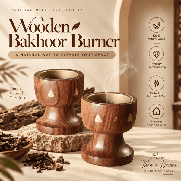 Amreeya Premium Bakhoor Chips Combo Kit  Choose Your Favourite Bakhoor | Wooden Burner, Attar Roll-On & Charcoal