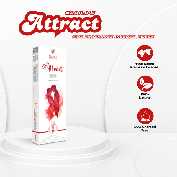 Nabila Fine Fragrance – Attract Premium Incense Sticks - 90 Grm - Pack of 2