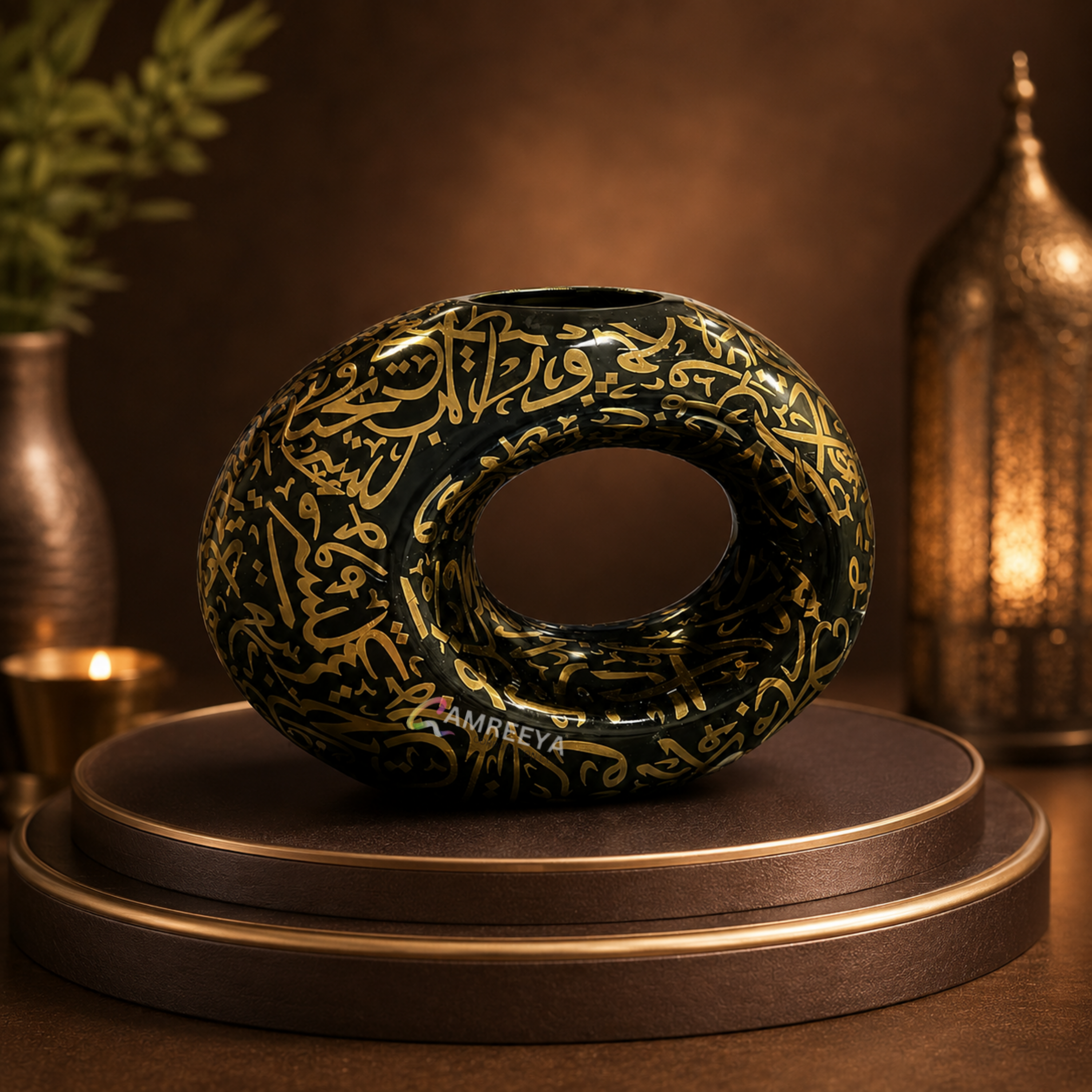 Imported Black Dubai Museum Bakhoor Burner | Luxury Ceramic Arabic Incense Burner | Premium Imported Bakhoor Burner