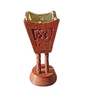 Amreeya Wooden Brass Loban Daan Dhoop Incense Burner Handicrafted.