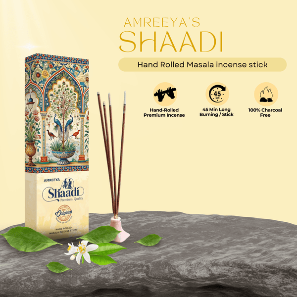 Amreeya Shaadi Hand Rolled Masala Incense Stick - 50 Grm - Pack of 2