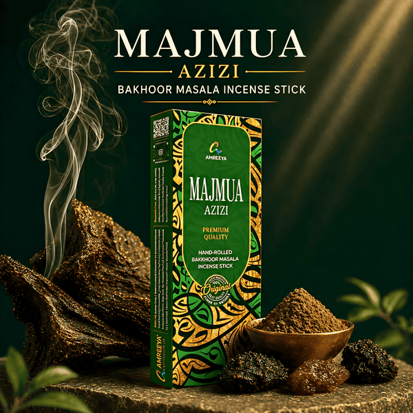 Amreeya Premium Bakhoor Masala Incense Sticks Combo Pack – Long Lasting Natural Charcoal Free Agarbatti (Pack of 4)