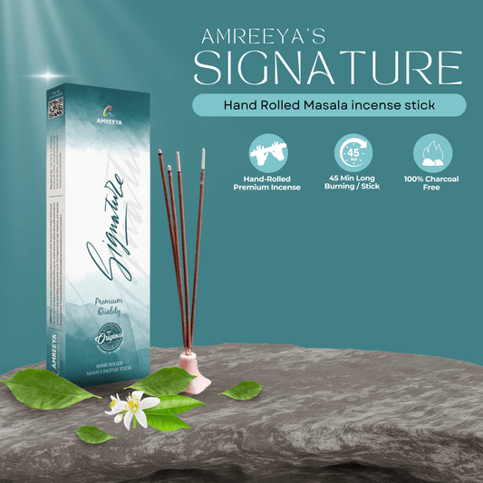 Amreeya Signature Hand Rolled Masala Incense Stick - 50 Grm - Pack of 2