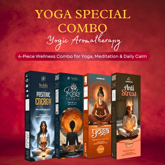 Amreeya Mindful Motion– Yogic Aromatherapy & Chakra Balancing Combo - Pack of 4