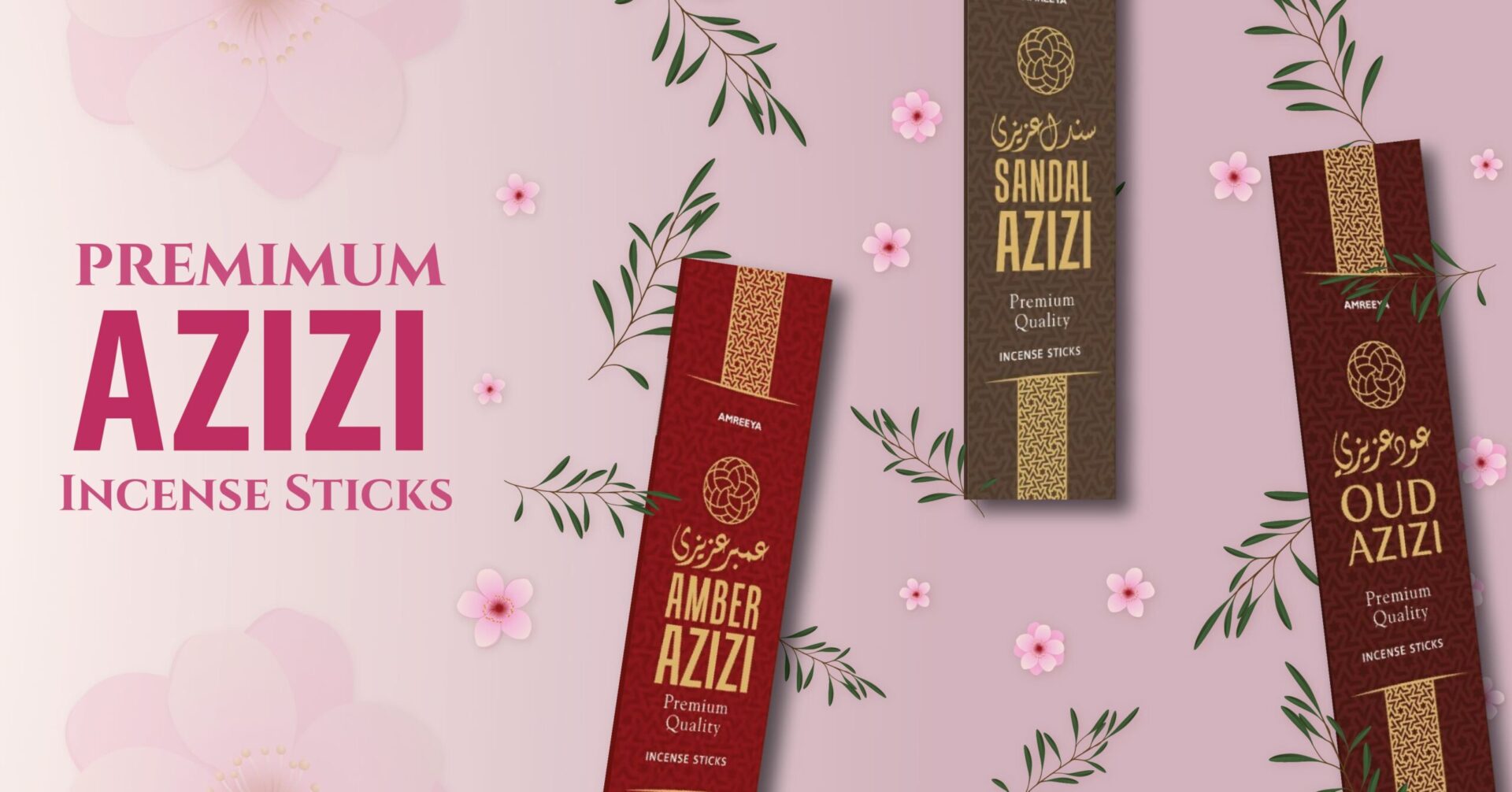 Amreeya Premium Masala Incense Sticks AZIZI Combo - Pack of 3.