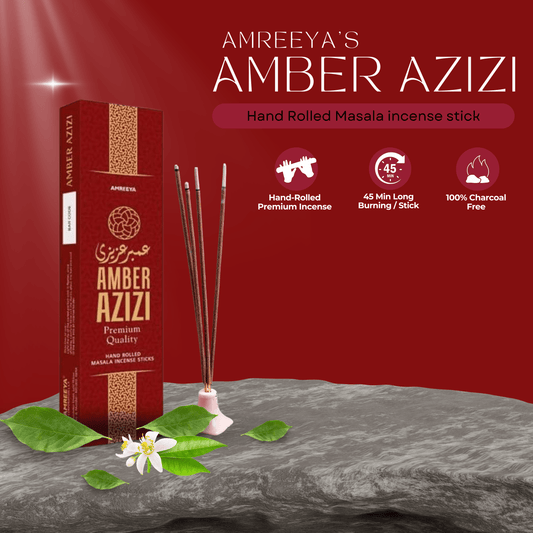 Amreeya Amber Azizi Masala  Incense Sticks - 50 Grm
