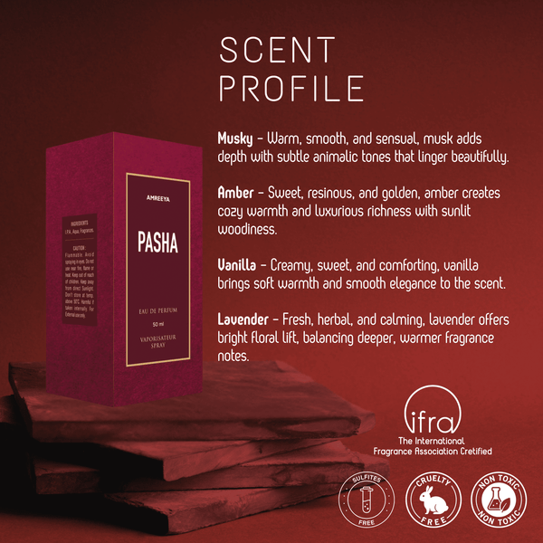 Amreeya Pasha – Premium Niche Eau de Parfum | Aromatic Woody Spicy Elegance Inspired by Cartier Pasha - 50ml