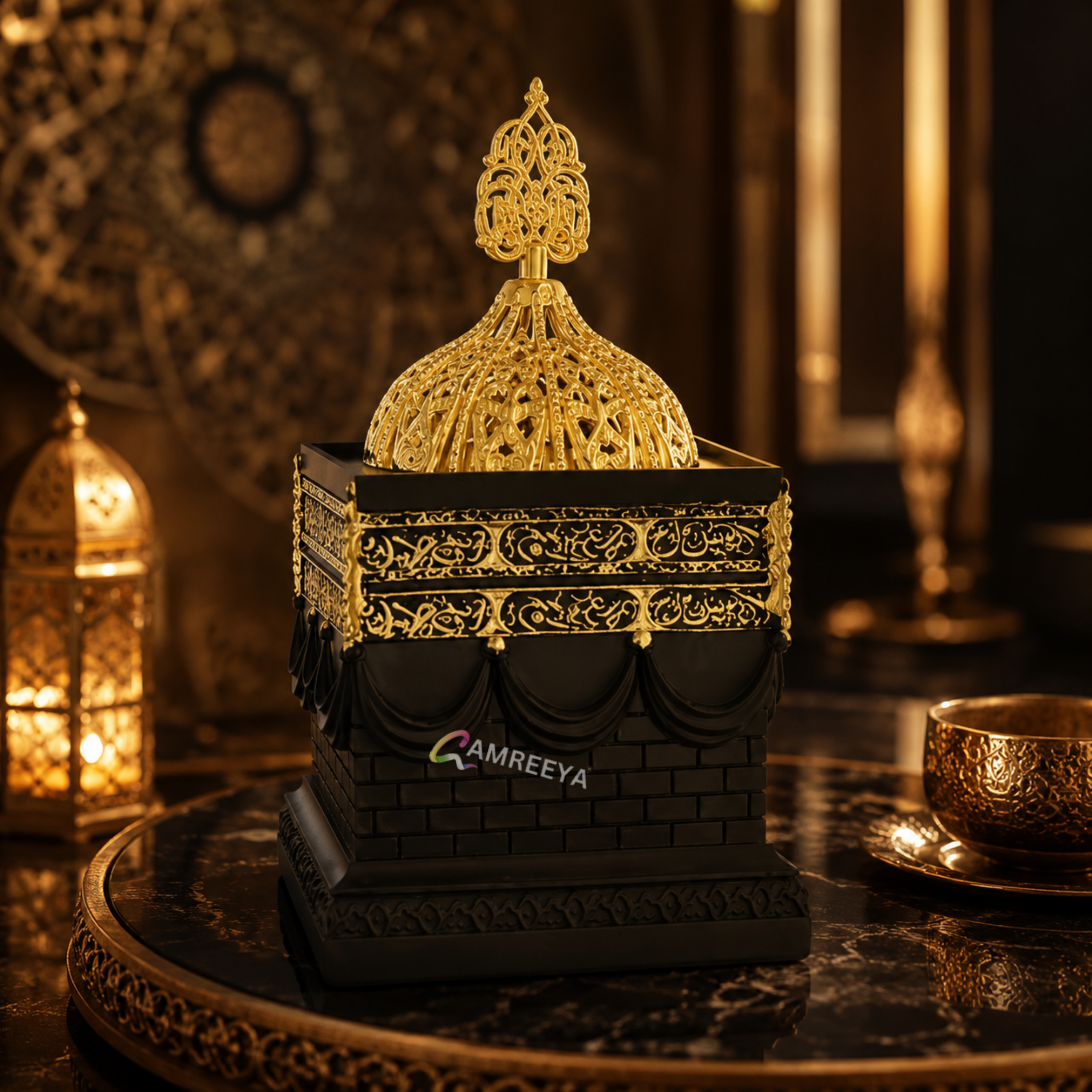 Imported Holy Kaaba Bakhoor Burner – Luxury Kaaba Inspired Arabic Incense Burner | Premium Oud & Bakhoor Burner for Home Décor