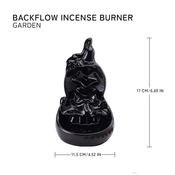 Amreeya Backflow Incense Cone Holder with Incense Cones - Lily Design
