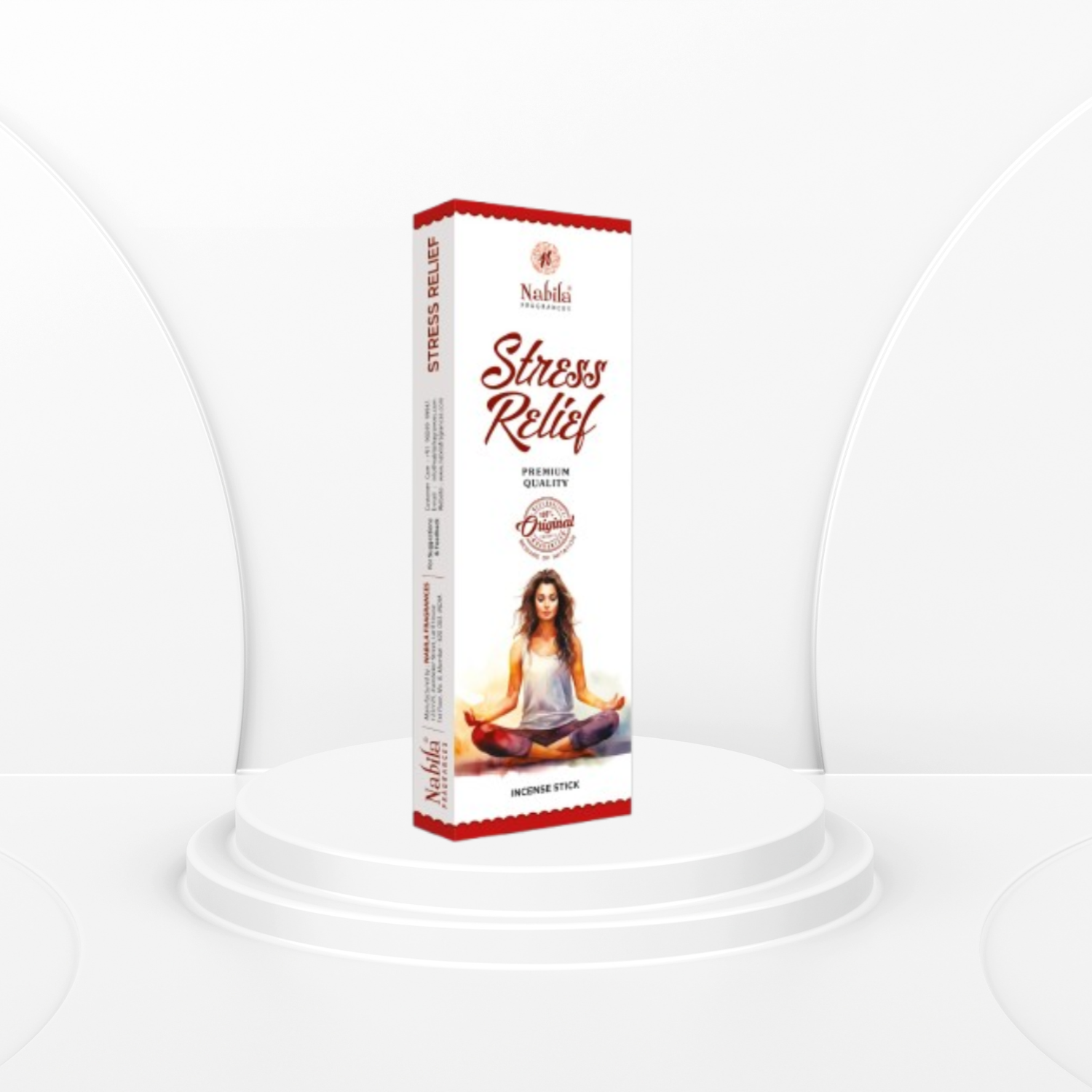 Nabila Stress Relief Fine Fragrance Incense Sticks for Yoga & Meditation - 90 Grm.