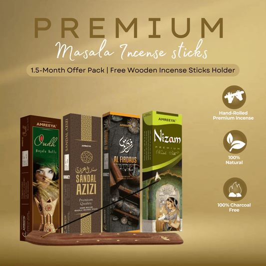 Amreeya Premium Masala Incense Sticks Combo - Pack of 4