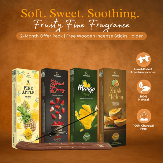 Amreeya Fruit Basket incense sticks Combo - Pack of 4 ACL/INC/009