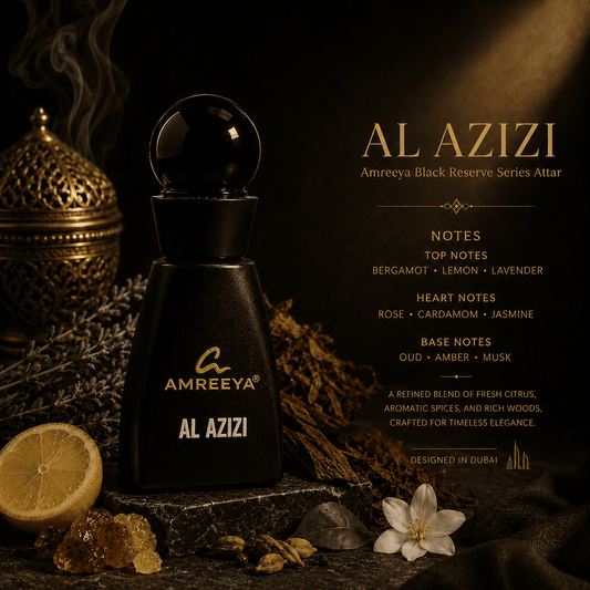 AL AZIZI Amreeya Black Reserve Series Attar 12ml – Premium Oud Attar | Best Attar in India | Luxury Arabic Attar