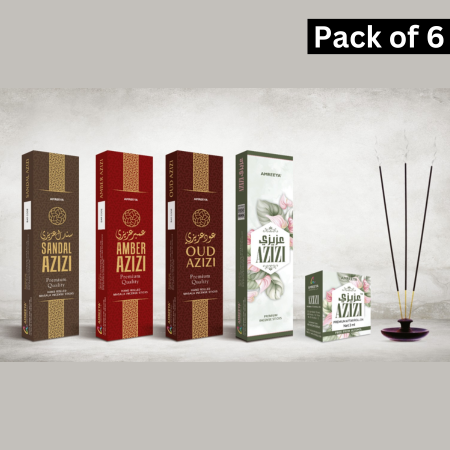 Amreeya Premium Masala Incense Sticks Combo AZIZI - Pack of 6.