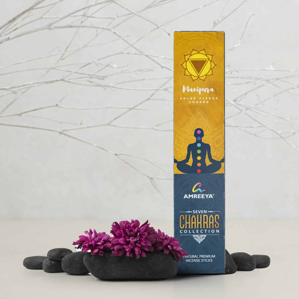 Amreeya Seven Chakras Collection Incense Sticks+ Vedic Mala Pack Of 8.