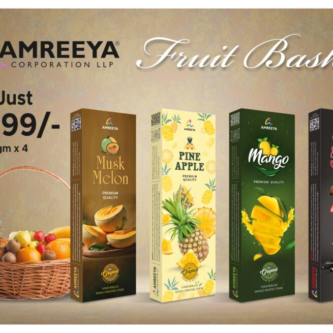 Amreeya Fruit Basket incense sticks Combo - Pack of 4